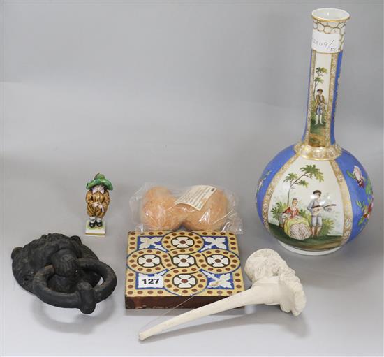 A Dresden vase and various collectables